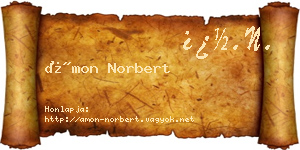 Ámon Norbert névjegykártya