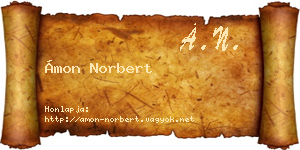 Ámon Norbert névjegykártya