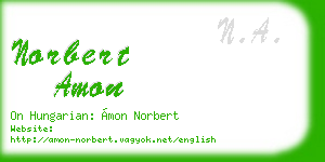 norbert amon business card